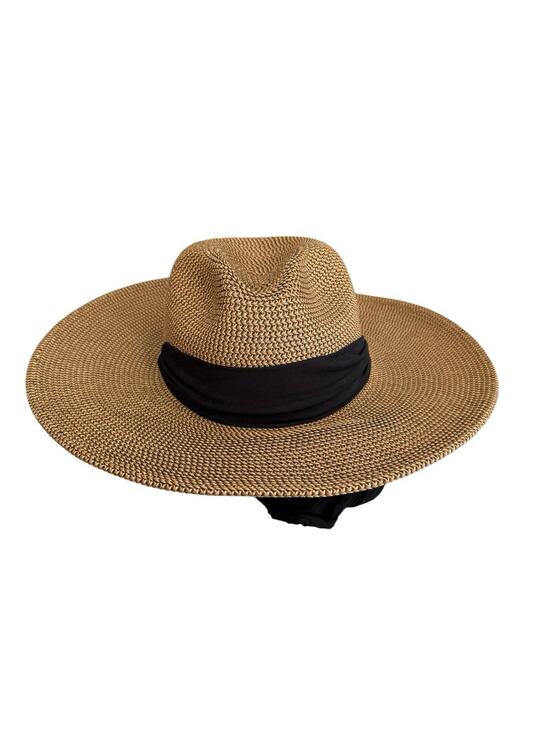 San Diego Hat Co Wide Brim Straw Hat Tan Brown Chin Strap Sun Beach Outdoor main image 7